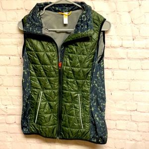 Lole army green vest reflective